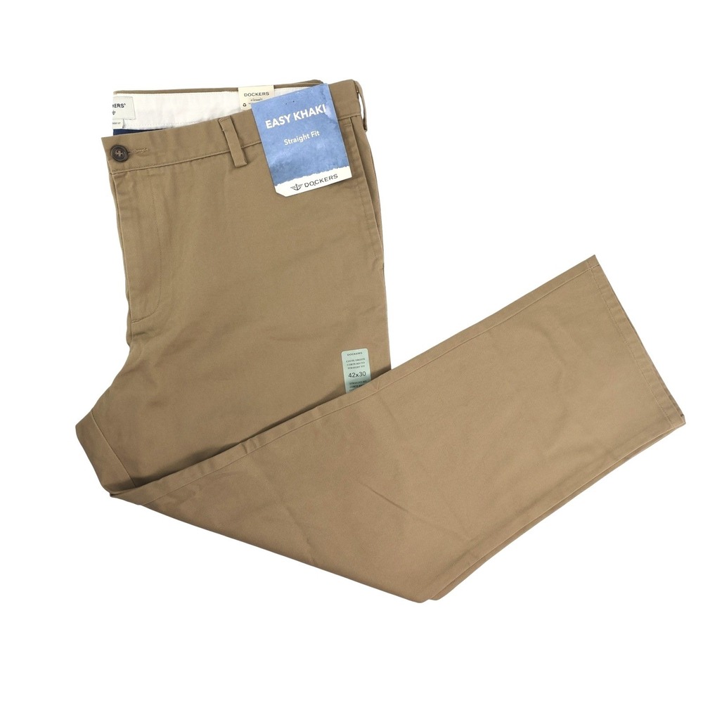 Dockers Easy Khaki Straight Fit Pants Brown Mens 42x30